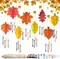 8 Sets Fall Wind Chime Kit 3D Make Your Own Maple Leaf Wind Chime